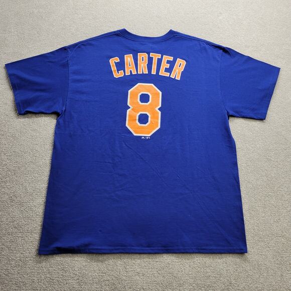 Majestic New York Mets Gary Carter 8 Mens XL MLB Coopers Town Collection T Shirt - Picture 2 of 5